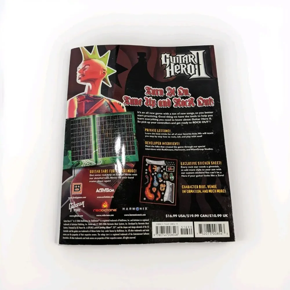 BradyGames Guitar Hero II Official Strategy Guide Rare OOP Complete‎ Song Tips